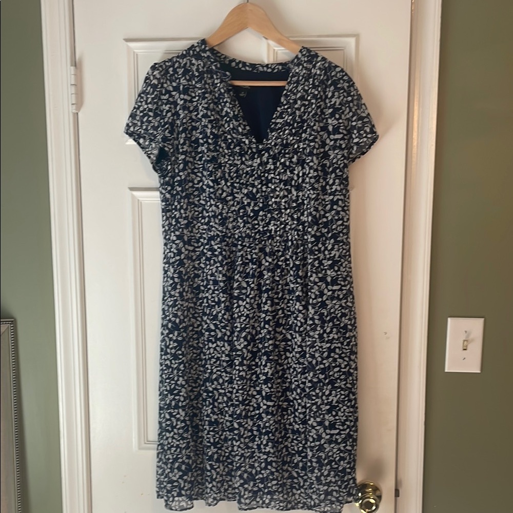 MSK Blue Flutter Sleeve V-Neck Sundress